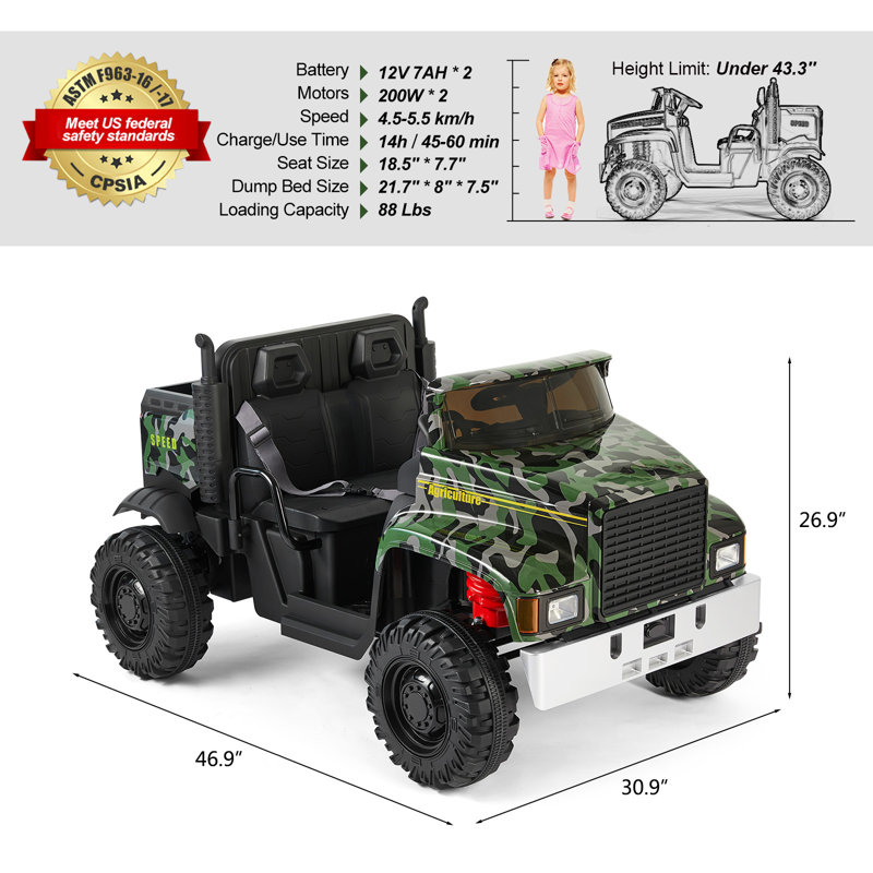 cosvalve Cosvalve 24 Volt 2 Seater All Terrain Vehicles Battery Powered Ride On Toy with Remote Control Reviews Wayfair